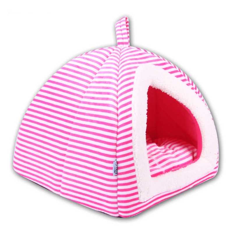 Striped Dog Bed for Medium Large Dogs with Removable