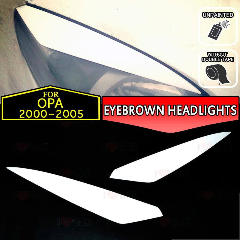 

For Toyota OPA ACT 10 2000-2005 eyebrows headlights eyelids styling trim stickers cover brows eyelids trims tuning decoration