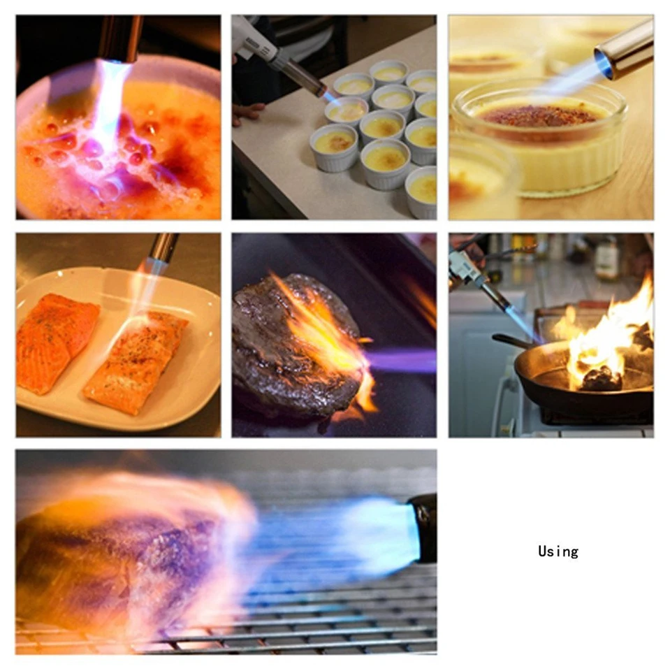 Электронное зажигание медь пламени Бутан газовая горелка-пистолет чайник факел зажигалка для кемпинга Пикник пособия по кулинарии
