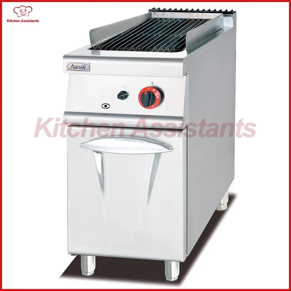 

EH879 electric vertical lava rock grill with cabinet