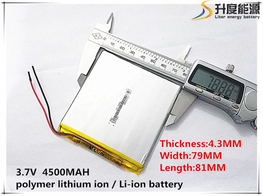 3,7 в, 4500 мАч, [437981] NTC; PLIB; полимерный литий-ионный/литий-ионный аккумулятор для планшетных ПК; POWER BANK; сотовый телефон