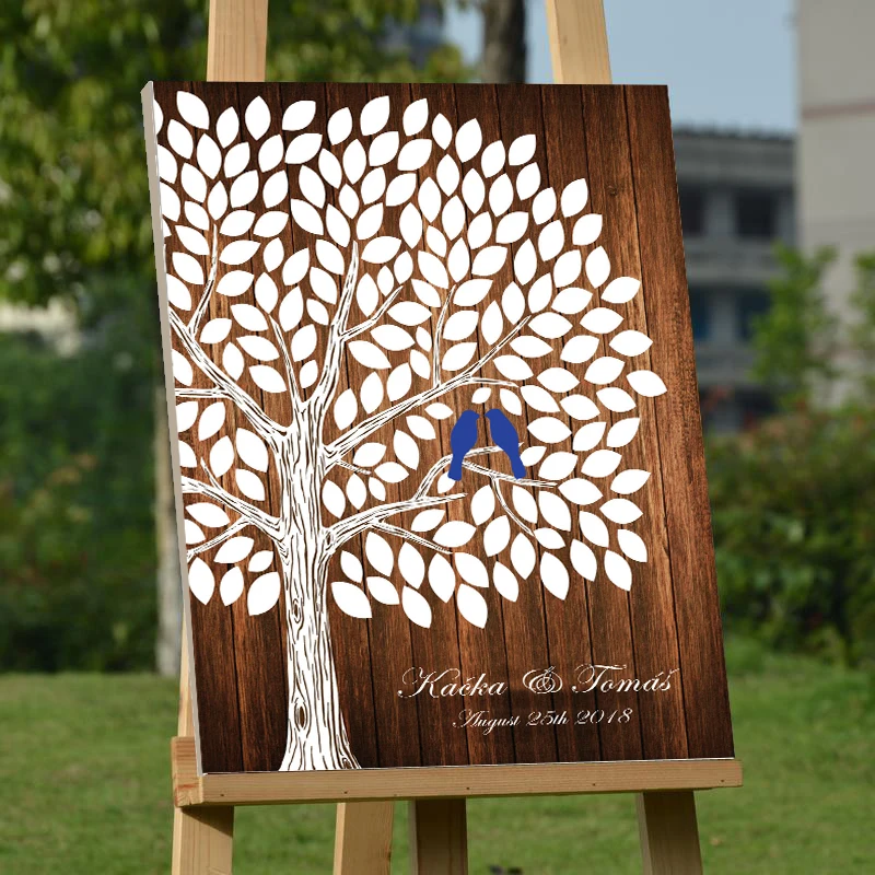 Gold 3d Wedding Guest Book Alternative Tree Wood Custom Unique Guest Book Leaves Rustic Wedding Guest Book Wooden Tree Tree Of Life Gift 40x50cm Home Garden Store Ka Pesi Home Kitchen