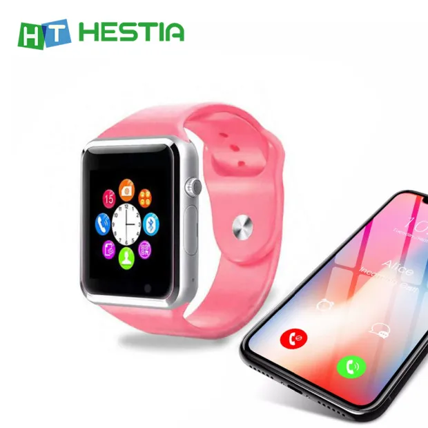 HESTIA A1 наручные часы Bluetooth Смарт часы спортивные Шагомер с сим-камерой Smartwatch для Android HUAWEI Apple samsung часы - Цвет: Цвет: желтый