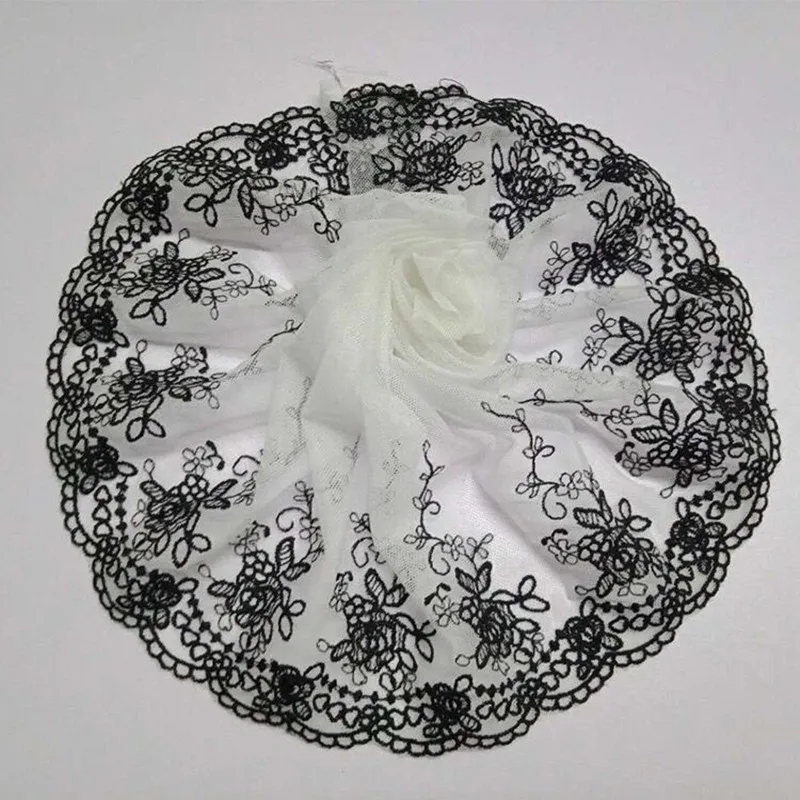 Beautiful 2Yards White Lace Ribbon Wide Embroidered lace trimmings for sewing accessories Wedding Clothing Fabric | Дом и сад