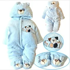 

winter newborn baby jumpsuit onesie costume girl clothes Romper Long Sleeve Hooded Top boy Infant Overall fall children clothing