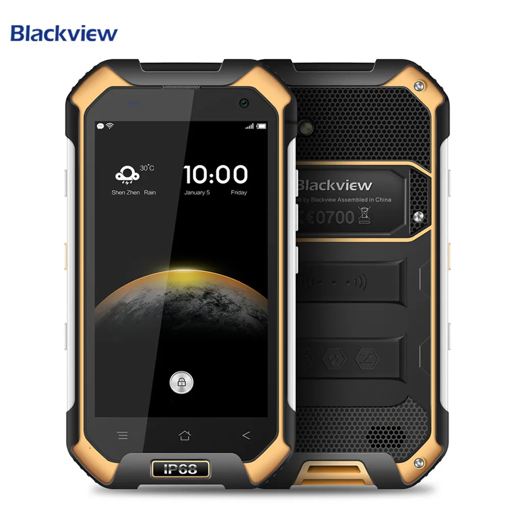 Blackview BV6000 Smartphone IP68 Waterproof 4.7 inch Screen 4G Cell Phone MTK6755 Octa Core 3G RAM 32G ROM 13.0MP Mobile Phone