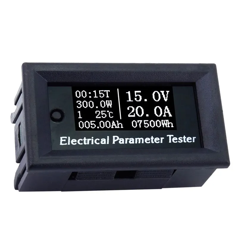 

100V/20A 7in1 OLED Multifunction Tester Voltage Current Time Temperature Capacity Voltmeter Ammeter Electrical Parameter Meter