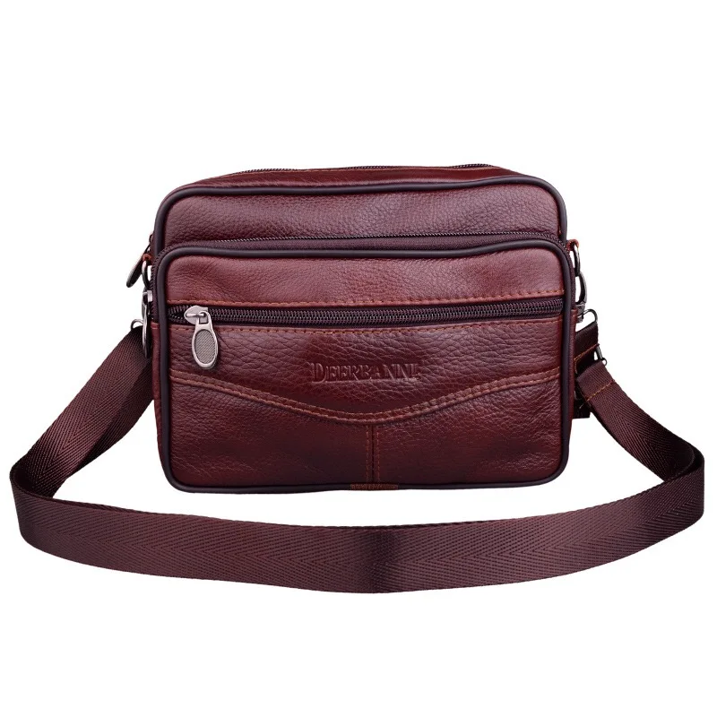 

Top Men Handbags Genuine Leather Men's Bags Crossbody Bags Flap Male Messenger Bag Men Leather Small pad Holder Shoulder Bag