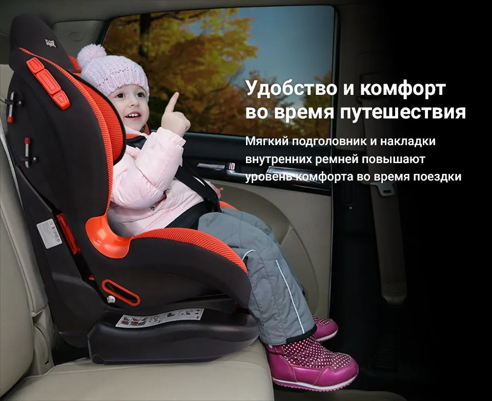 Детское автокресло Siger "Кокон" 1-7 лет, 9-25 кг, группа 1/2