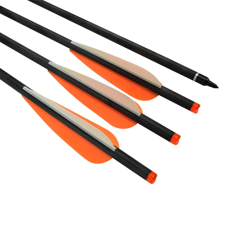 

12/24/36pcs New 17 inch 20 inch 22 inch Crossbow Bolts Carbon Arrow With Orange Vanes Removable Arrowhead Tip Hunting Archery