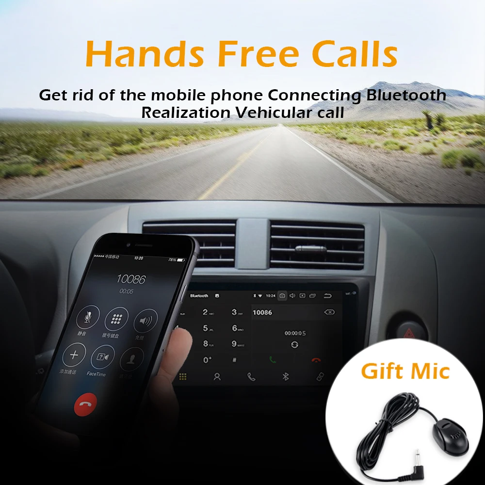 Автомагнитола с 9 &quotHD цифровым сенсорным экраном Bluetooth GPS навигатор 1 Din для Toyota RAV4