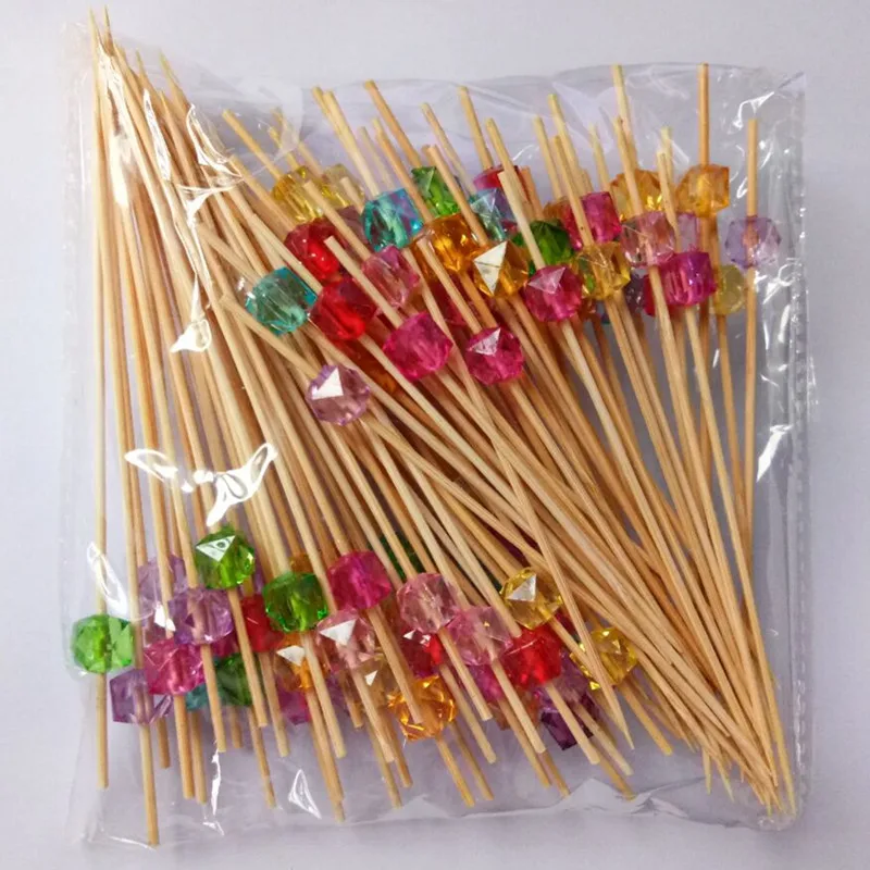 XUNZHE Forks disposable 12cm art fruit fork creative cocktail sign pastry decoration sign / KTV / party / bar 100pcs/bag