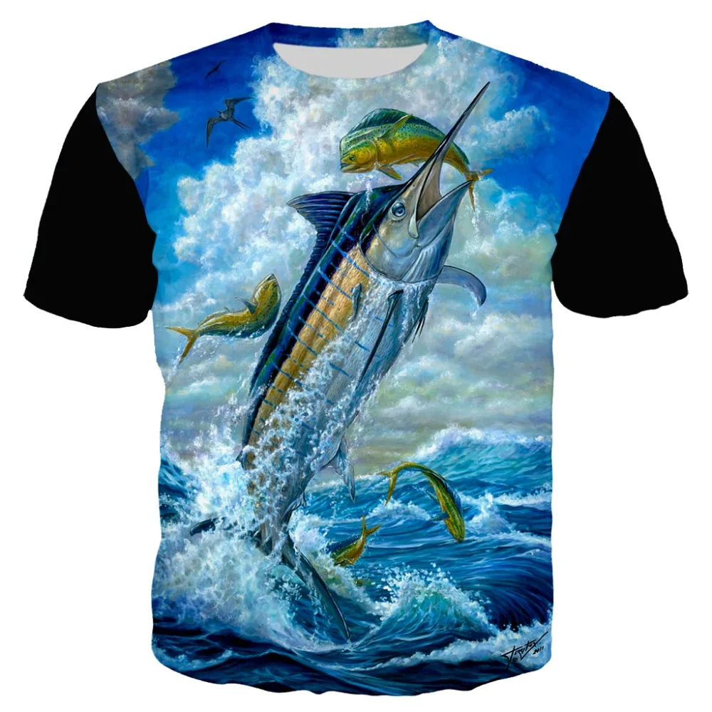 

PLstar Cosmos Brand Women/Men 3d Print Hip Hop T-shirt Blue And Mahi Mahi T shirts Streetwear Summer Tops XS-7XL