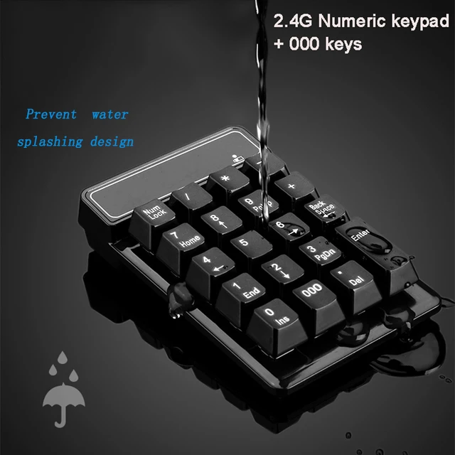 basix 2.4G Wireless Keyboard USB Numeric Keypad 19 Keys Mini Digital Keyboard Waterproof Number keyPad for Computer Laptop Mac basix 2.4G Wireless Keyboard USB Numeric Keypad 19 Keys Mini Digital Keyboard Waterproof Number keyPad for Computer Laptop Mac