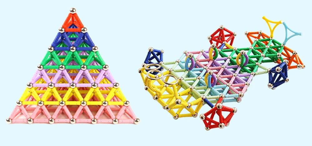 Магнитные игрушечные стержни и металлические шары магнитные строительные блоки строительные игрушки для детей DIY дизайнерские Развивающие игрушки для детей