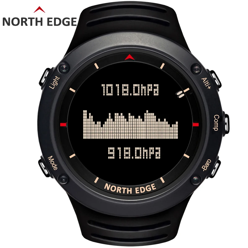SEVERNI EDGE Moški šport Digitalna ura Ure Teče Plavalne športne ure Altimeter Barometer Compass Termometer Vreme moški
