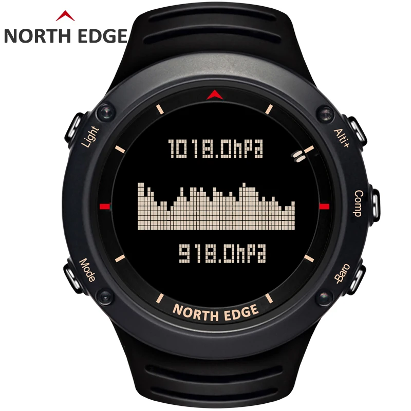 Скидка NORTH EDGE мужские спортивные цифровые часы для бега плавания спортивные часы альтиметр барометр компас термометр погода для мужчин