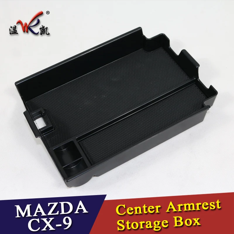 

Plastic car-styling Auto Car Accessories Interior Car Center Armrest Storage Glove Box 1set for MAZDA CX-9 CX-8 2016 2017 2018
