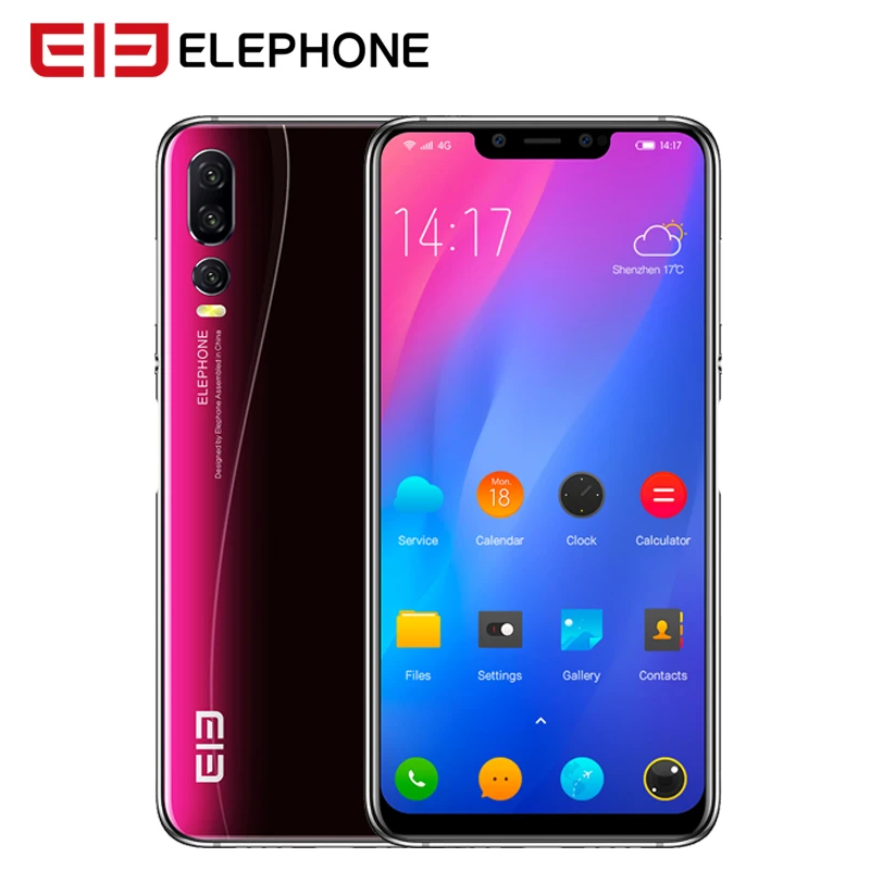 Elephone A5 4G смартфон 6,18 "19:9 Нотч экран Android 8,1 4G 64GB MT6771 Восьмиядерный 20MP разблокировка лица отпечатков пальцев мобильный телефон