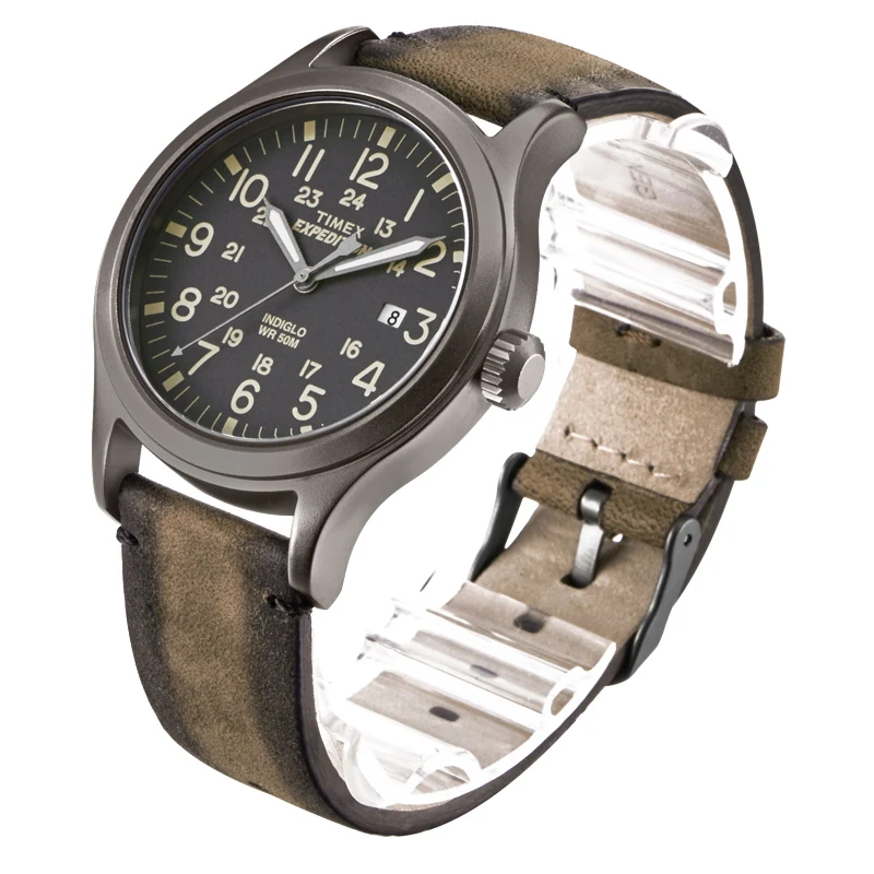 Timex Expedition Esploratore 43 TW4B06700 Indiglo Cinturino In Pelle  Calendario Luminosa 24 ore di tempo|time| - AliExpress