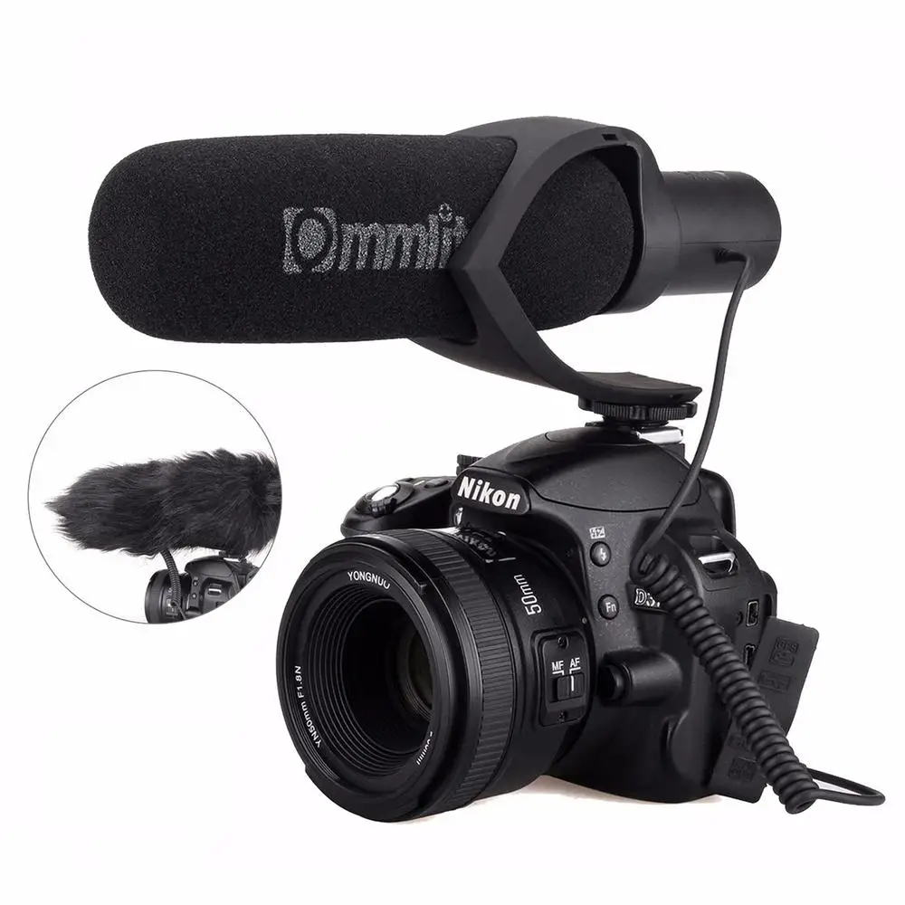 

CoMica Electrit Super-Cardioid Directional Condenser Hypercardioid Video Microphone for Video,Interview,Camera,Camcorder Black