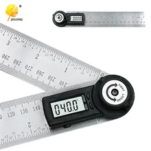 2 в 1 цифровая линейка 360 градусов 200 мм цифровой транспортир Инклинометр Гониометр уровень измерительный инструмент Электронный