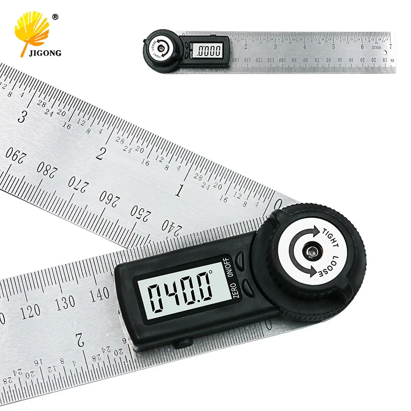 2 IN 1 digital ruler 360 degree 200mm Digital Protractor Inclinometer Goniometer Level Measuring Tool Electronic