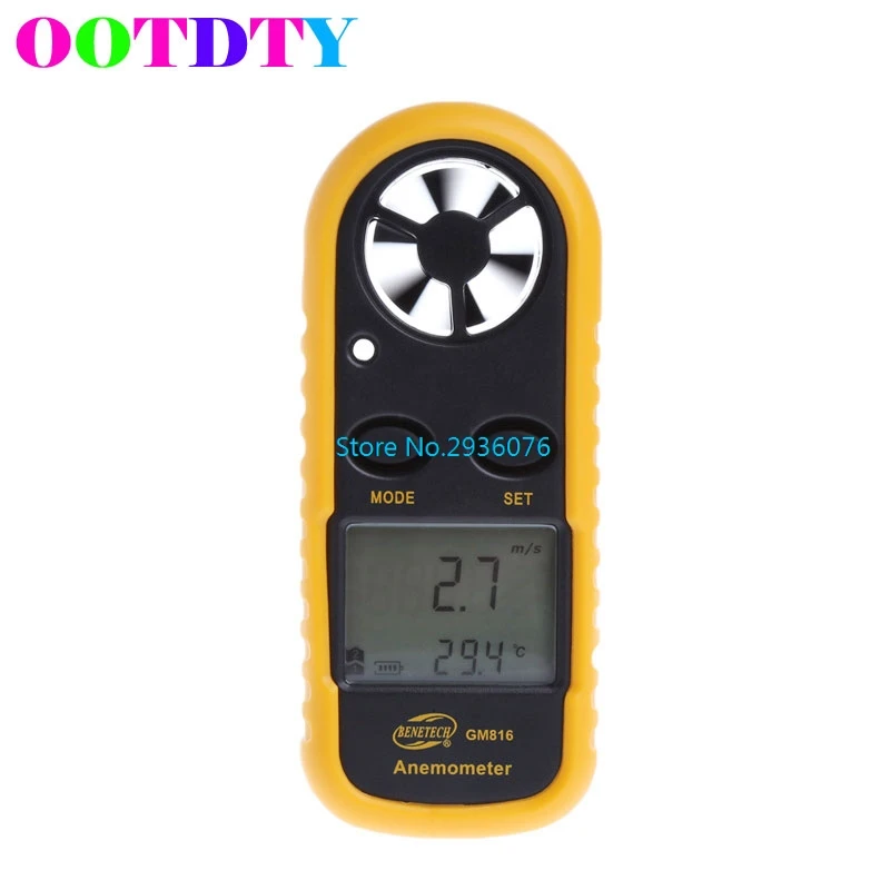 

OOTDTY Portable Digital Anemometer Wind Speed Temperature Tester w/LCD Backlight APR20_30