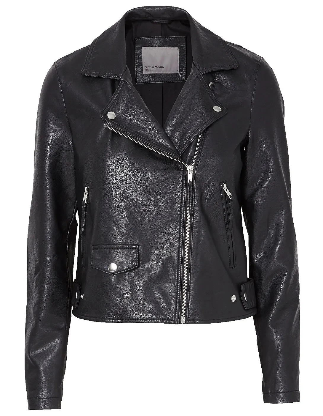 Leather jacket biker style by Vero Modain Basic Jackets from Women's