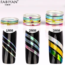 9 роллов комплект русалки нейл-арта Чередование ленты линия Аврора лазерный французский гель УФ лак Стикеры украшения для кончиков ногтей Наклейка DIY инструмент 1/2/3 мм