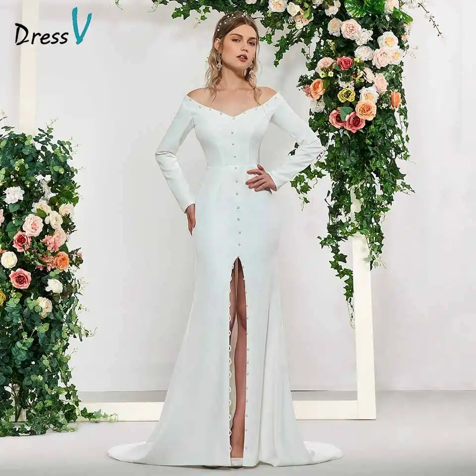 vestido de noiva estilo sereia simples