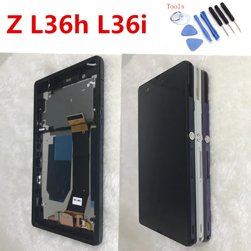 

5'' ORIGINAL Display For SONY Xperia Z LCD Touch Screen Digitizer With Frame For SONY Xperia Z LCD L36H C6603 C6602 LCD display