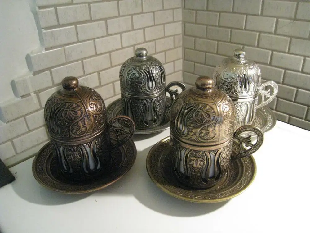 

(set of 4) Traditional Turkish Handmade Coffee Espresso Cup&Saucer Porcelain
