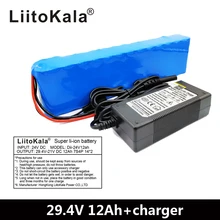 LiitoKala 7S4P 24 В 12ah литиевая батарея батарейный источник питания для велосипед с электромотором ebike скутер инвалидной коляске cropper с BMS