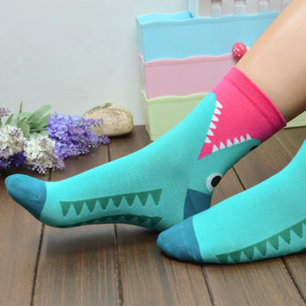 Fashion Women Adult Big Kid Cartoon Animals Cotton Socks Mid calf Long