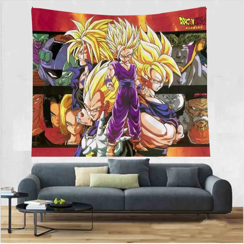 Imandale DBZ Super Heroes узор хиппи гобелены настенный утолщаются гобелены аниме Гоку узор стены книги по искусству домашний декор - Цвет: 11