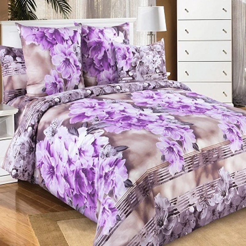 100% قطن حرير softcotton الزهور الفاخرة الفراش مجموعات الملكة لحاف سرير الحجم المزدوج غطاء سرير مجموعة طقم سرير أغطية سرير كيت منقوشة