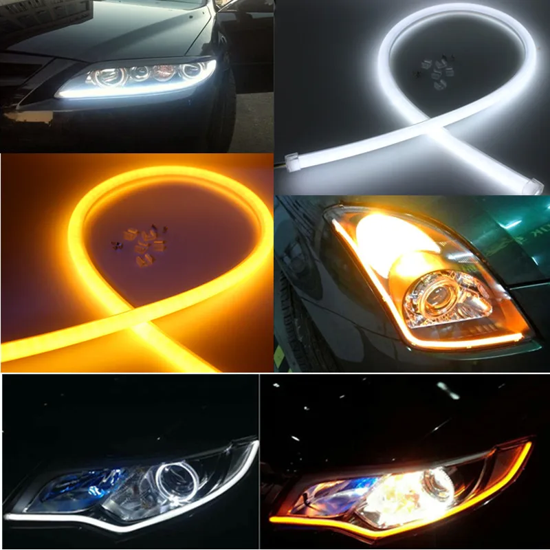 Для Mazda 3 6 CX-5 323 5 CX5 2 626 Спойлеры MX5 GH CX-7 GG CX3 CX7 течет светодиодный дневные ходовые огни, головной светильник сигнала поворота светильник