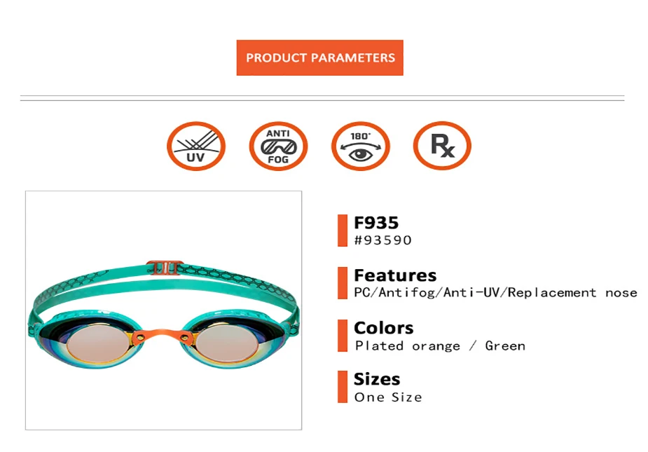 Barracuda Dr. B плавательные очки для близоруких анти-туман УФ Защита Водонепроницаемый для женщин мужчин#93590 очки