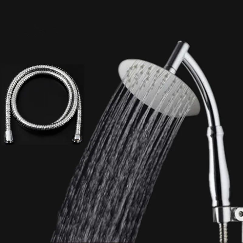 High Pressure Shower Heads Hand Hold Supercharge Style Water Saving Stainless Steel Chrome Top Spray With Hose | Обустройство дома
