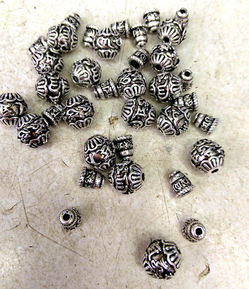 

3holes --24pcs-Lotus Guru Bead, TierraCast Antique Silver, Antique Brass Ox-Plated Lead-Free Pewter bead head 8-20mm