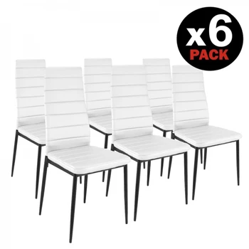 

HOMESOUTH Sillas de comedor Pack 6 sillas simil piel emi