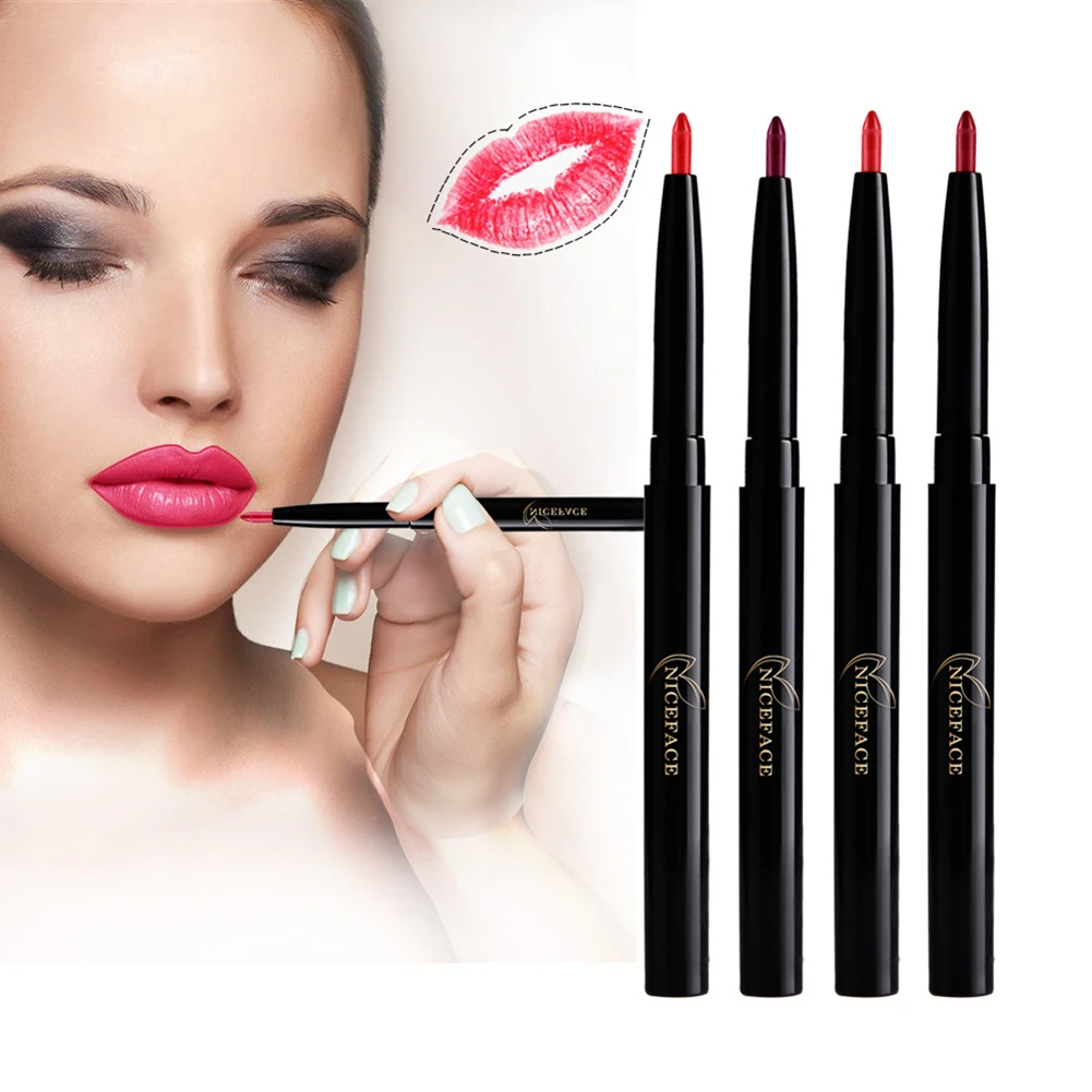 Long Lasting Waterproof Rotatable Matte Lip Line Pencil Cosmetic Makeup