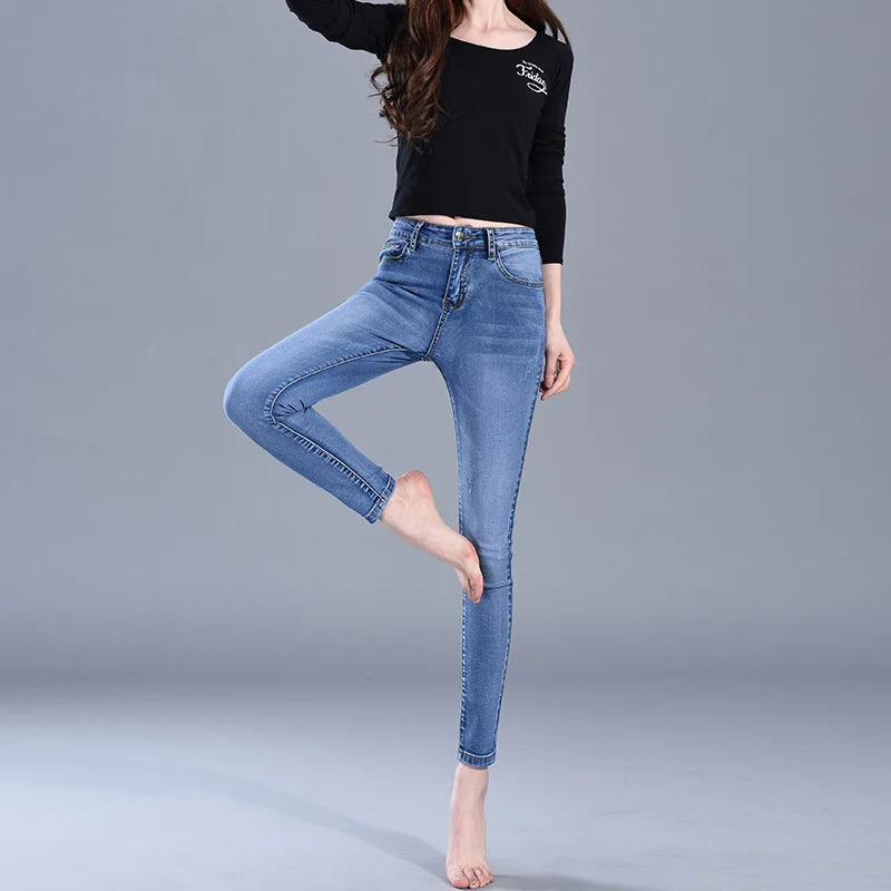 Jeans Donna Denim Pantaloni Colore Blu Jeans Donna Pantaloni Elasticizzati Feminino Pantaloni Skinny Per Pantaloni Donna 2023