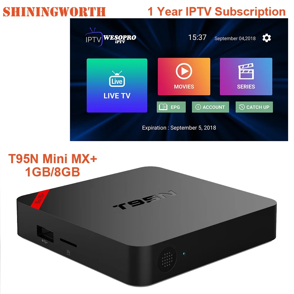 T95N Android 6.0 TV Box S905X Quad Core 1GB/2GB 8GB/16GB