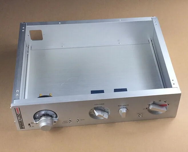 BZ3208A роскошный алюминиевый корпус с усилителем VU meter, корпус DIY Box Pre-Amp чехол