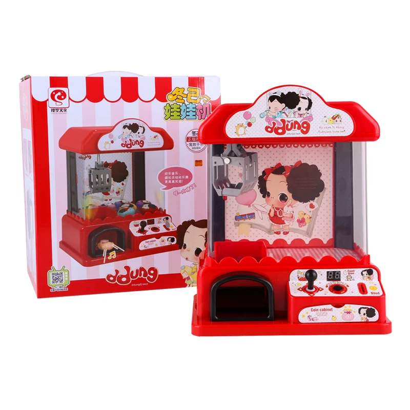 

Free Shipping Ddung Mini claw Arcade Crance Children's toys claw machine Of Lovely music Christmas Birthday Gift For Children