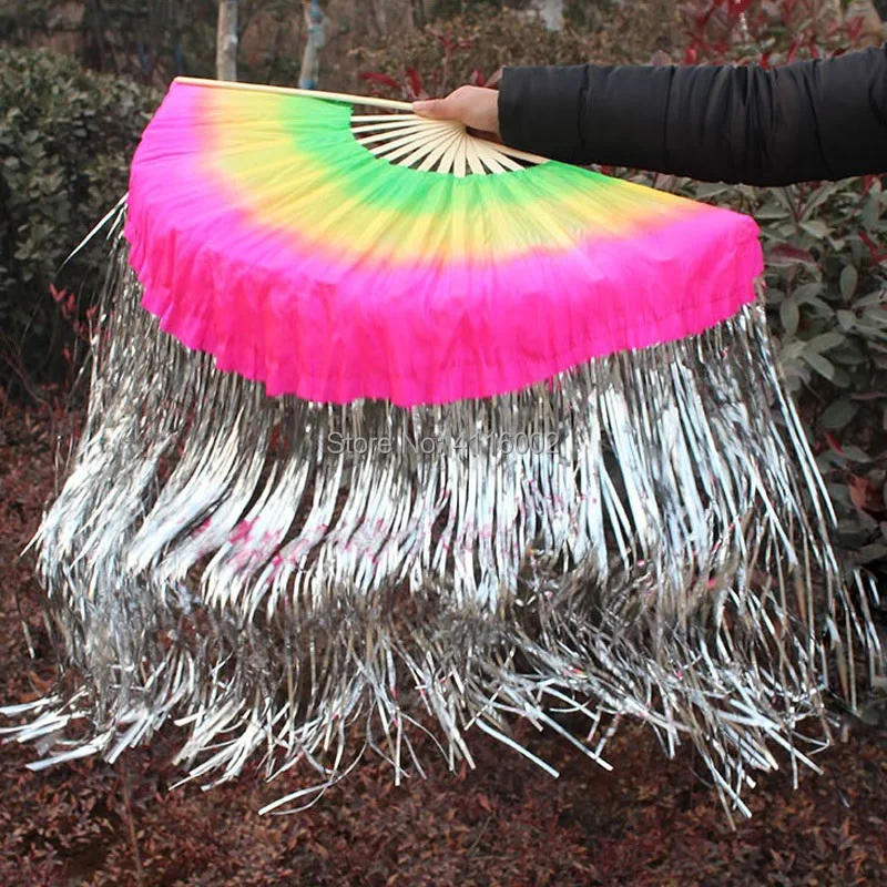 

10pcs Tinsel Glitter Folding Hand Fans Craft Dance Fan Stage Performce Wedding Party Decoration Supplies