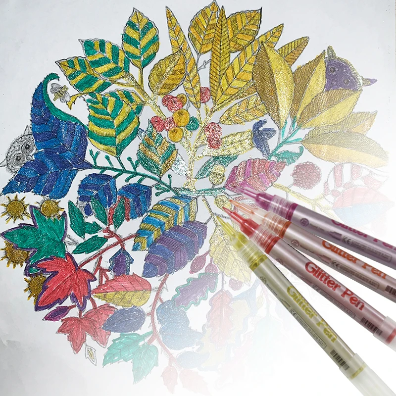 

glitter marker nontoxic highly pigmented designed for paper projects