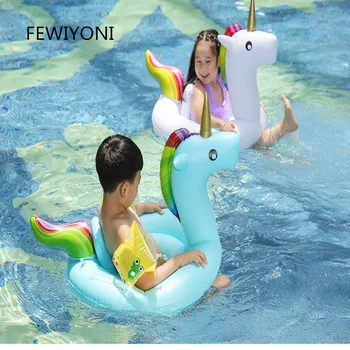 

FEWIYONI New Flamingo Unicorn Baby Swim Ring Inflatable Swim Chair Float Pool Floating Pool TubeToy Swim Ring Seat Boat